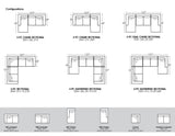 Fusion 2061-26L,29,26R Transitional Sectional 2061-26L,29,26R MONROE ASH