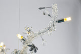 Bethel Chrome Chandelier in Stainless Steel & Crystal