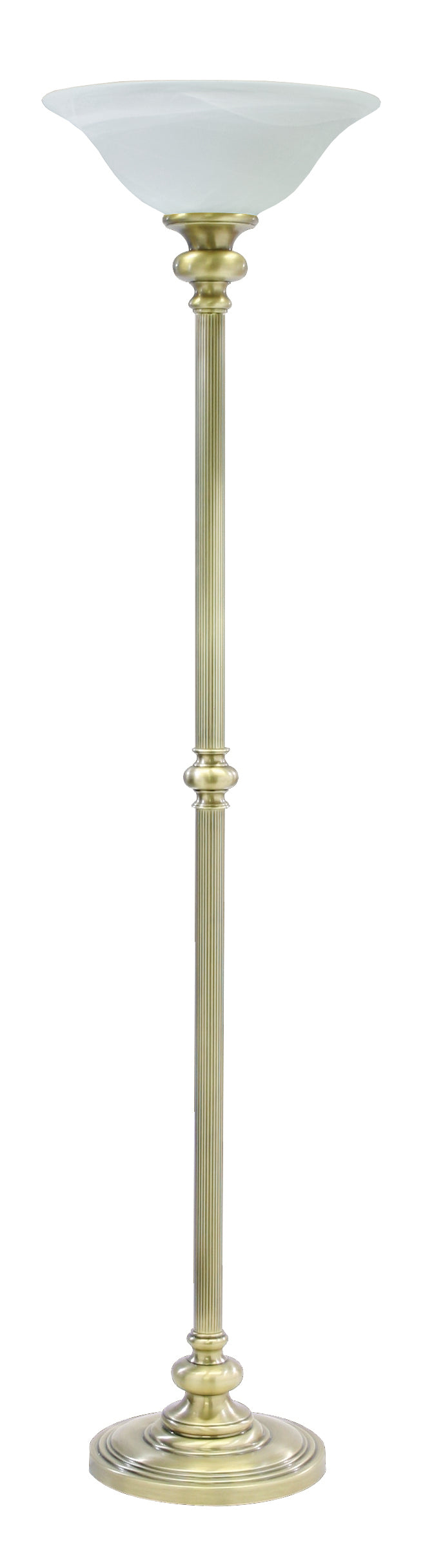 Newport 74.75" Floor Lamp Antique Brass