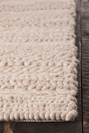 Chandra Rugs Naja 100% Wool Hand-Woven Contemporary Rug Natural 9' x 13'