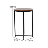 English Elm EE2203 Contemporary Living Room Coffee Table Walnut/Matte Black EEV-15484