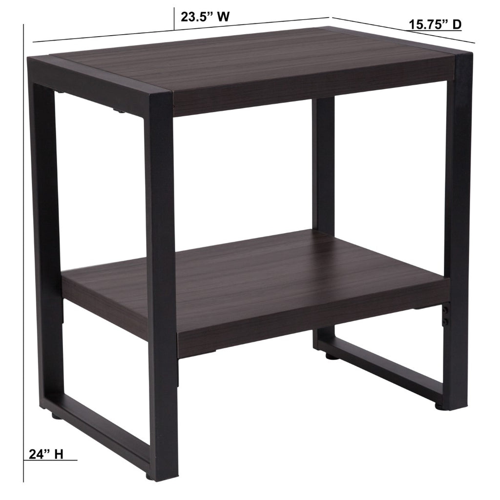 English Elm EE2223 Contemporary Living Room End Table Charcoal EEV-15515