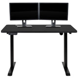 English Elm EE2291 Modern Adjustable Height Computer Desk Black EEV-15609