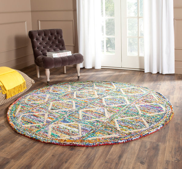 Safavieh Nantucket Hand Tufted 80% Cotton and 20% Jute Rug NAN440A-4R