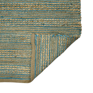 AMER Rugs Naturals NAT-1 Flat-Weave Striped Farmhouse Area Rug Blue 8' x 10'