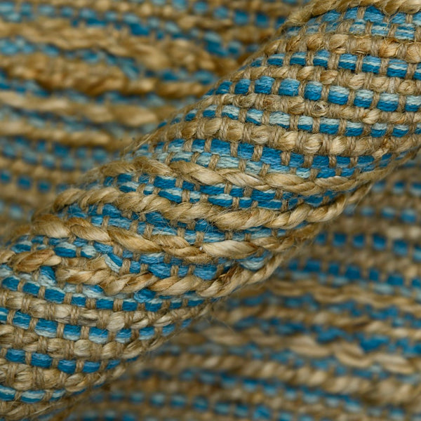 AMER Rugs Naturals NAT-1 Flat-Weave Striped Farmhouse Area Rug Blue 8' x 10'