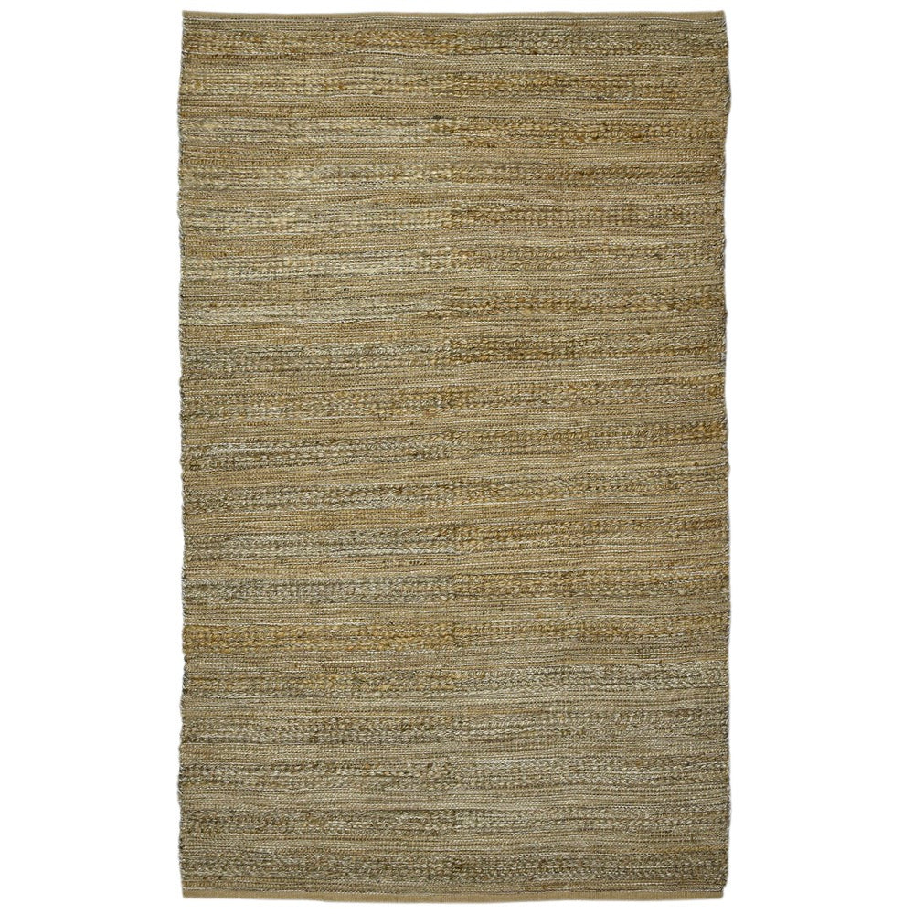 AMER Rugs Naturals NAT-2 Flat-Weave Striped Farmhouse Area Rug Brown 8' x 10'