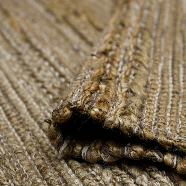 AMER Rugs Naturals NAT-2 Flat-Weave Striped Farmhouse Area Rug Brown 8' x 10'