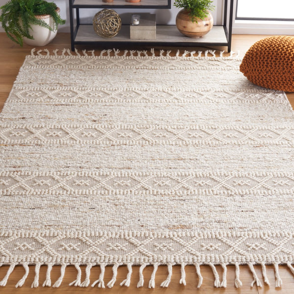 Safavieh Natura 295 Hand Woven 80% Wool and 20% Cotton Bohemian Rug NAT295A-8