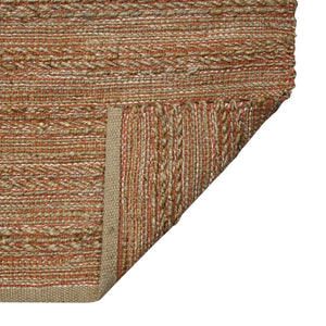 AMER Rugs Naturals NAT-3 Flat-Weave Striped Farmhouse Area Rug Orange 8' x 10'