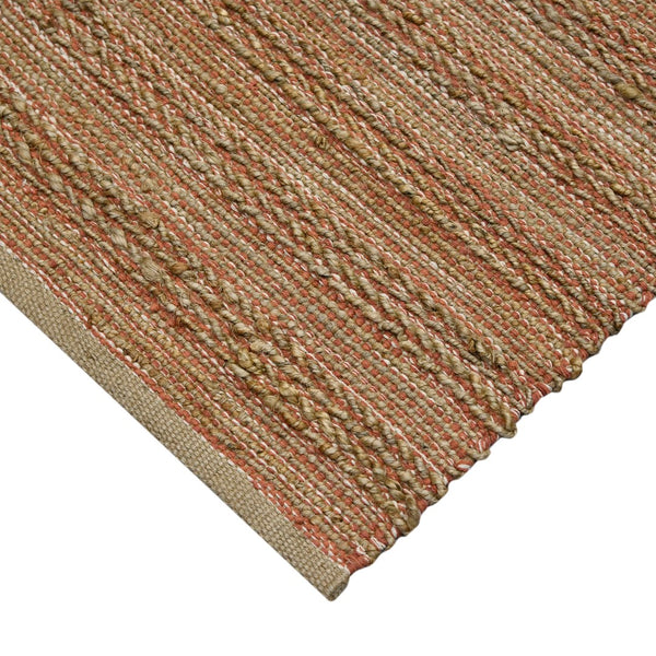 AMER Rugs Naturals NAT-3 Flat-Weave Striped Farmhouse Area Rug Orange 8' x 10'