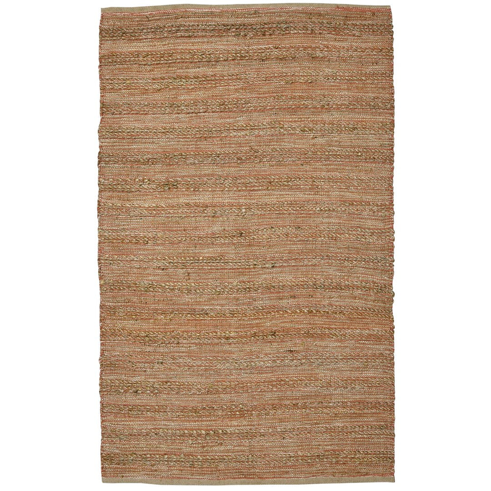 AMER Rugs Naturals NAT-3 Flat-Weave Striped Farmhouse Area Rug Orange 8' x 10'