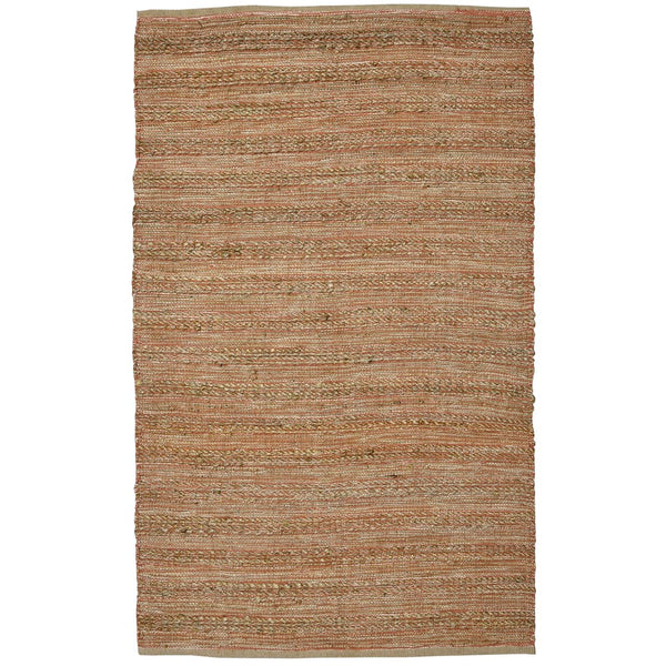 AMER Rugs Naturals NAT-3 Flat-Weave Striped Farmhouse Area Rug Orange 8' x 10'