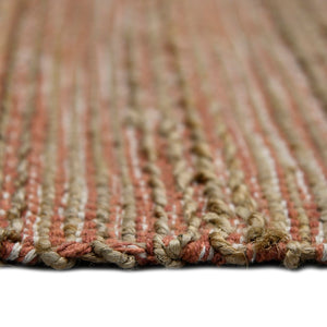 AMER Rugs Naturals NAT-3 Flat-Weave Striped Farmhouse Area Rug Orange 8' x 10'