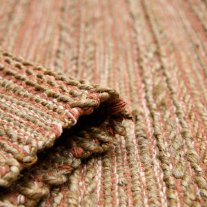 AMER Rugs Naturals NAT-3 Flat-Weave Striped Farmhouse Area Rug Orange 8' x 10'