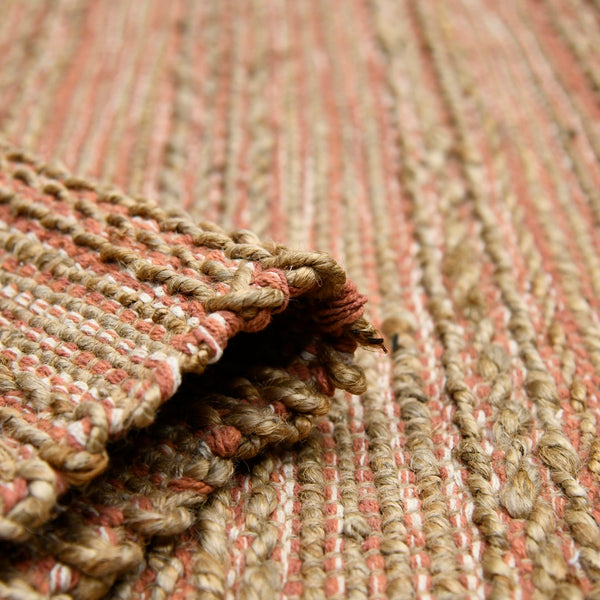 AMER Rugs Naturals NAT-3 Flat-Weave Striped Farmhouse Area Rug Orange 8' x 10'