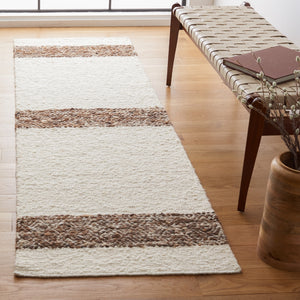 Natura 321 Hand Woven 90% Wool, 10% Cotton 0 Rug Ivory / Brown 90% Wool, 10% Cotton NAT321A-28