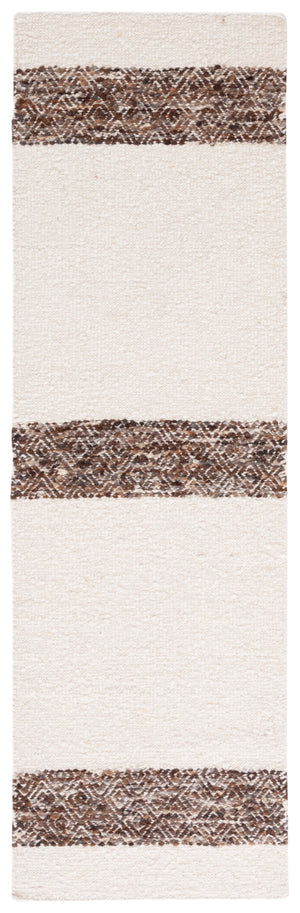 Natura 321 Hand Woven 90% Wool, 10% Cotton 0 Rug Ivory / Brown 90% Wool, 10% Cotton NAT321A-28