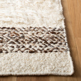 Natura 321 Hand Woven 90% Wool, 10% Cotton 0 Rug Ivory / Brown 90% Wool, 10% Cotton NAT321A-5