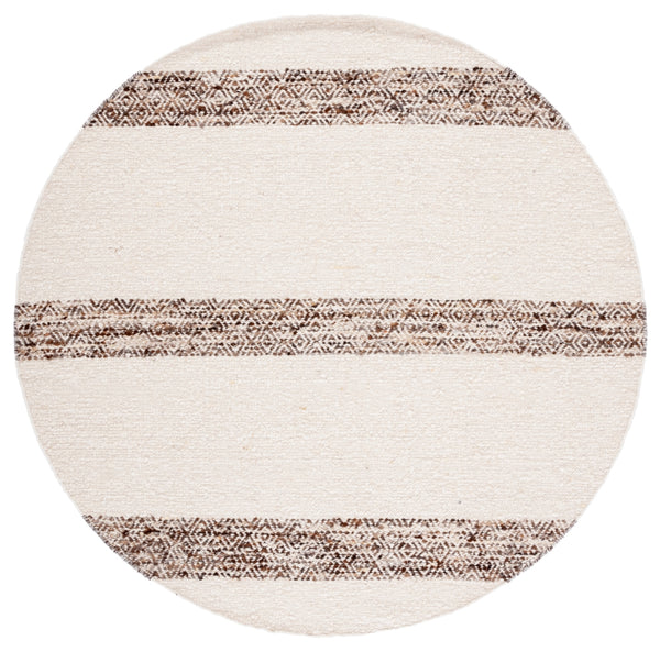 Natura 321 Hand Woven 90% Wool, 10% Cotton 0 Rug Ivory / Brown 90% Wool, 10% Cotton NAT321A-6R
