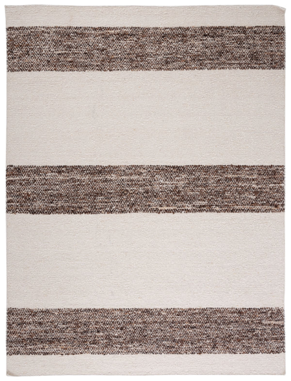 Natura 321 Hand Woven 90% Wool, 10% Cotton 0 Rug Ivory / Brown 90% Wool, 10% Cotton NAT321A-8