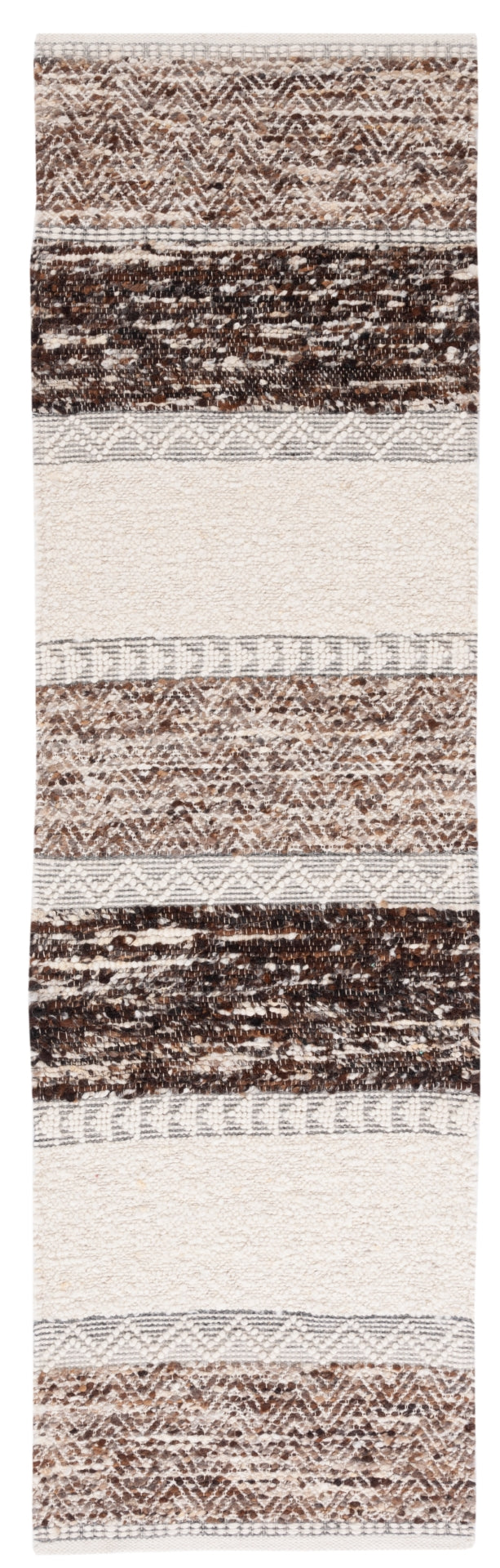 Natura 326 Hand Woven 90% Wool, 10% Cotton 0 Rug Brown / Ivory 90% Wool, 10% Cotton NAT326T-28