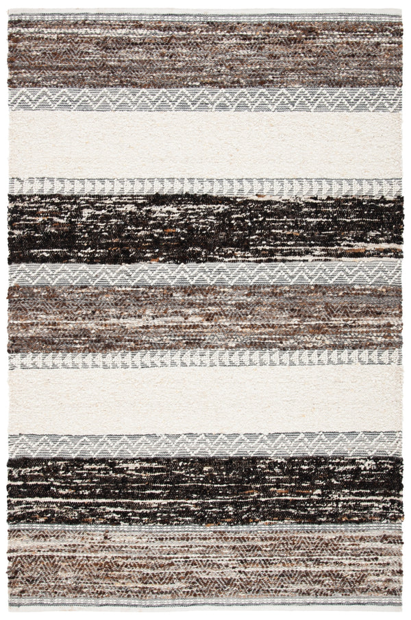 Natura 326 Hand Woven 90% Wool, 10% Cotton 0 Rug Brown / Ivory 90% Wool, 10% Cotton NAT326T-5