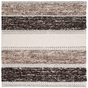 Natura 326 Hand Woven 90% Wool, 10% Cotton 0 Rug Brown / Ivory 90% Wool, 10% Cotton NAT326T-6SQ