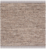 Natura 327 Hand Woven 90% Wool, 10% Cotton 0 Rug Brown / Ivory 90% Wool, 10% Cotton NAT327T-6SQ