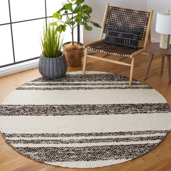 Natura 328 Hand Woven 90% Wool, 10% Cotton 0 Rug Black / Ivory 90% Wool, 10% Cotton NAT328Z-6R