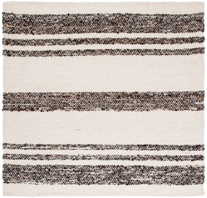 Natura 328 Hand Woven 90% Wool, 10% Cotton 0 Rug Black / Ivory 90% Wool, 10% Cotton NAT328Z-6SQ