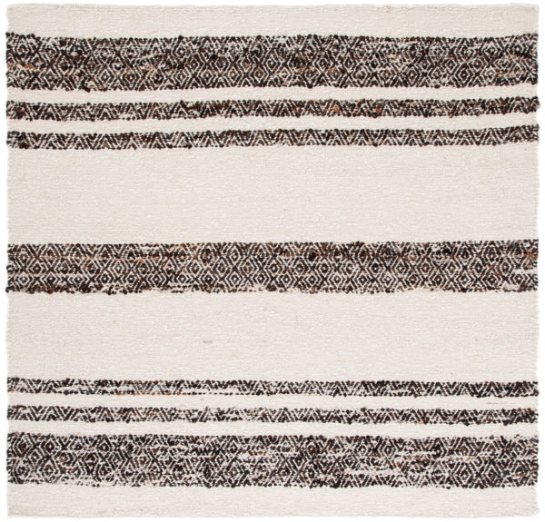 Natura 328 Hand Woven 90% Wool, 10% Cotton 0 Rug Black / Ivory 90% Wool, 10% Cotton NAT328Z-6SQ