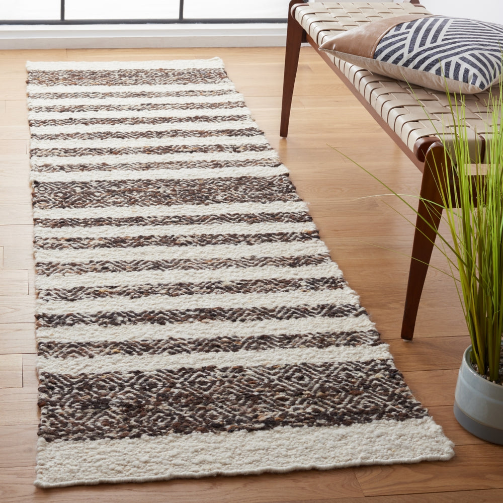 Natura 329 Hand Woven 90% Wool, 10% Cotton 0 Rug Black / Ivory 90% Wool, 10% Cotton NAT329Z-28