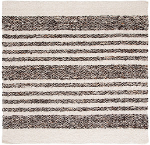Natura 329 Hand Woven 90% Wool, 10% Cotton 0 Rug Black / Ivory 90% Wool, 10% Cotton NAT329Z-6SQ