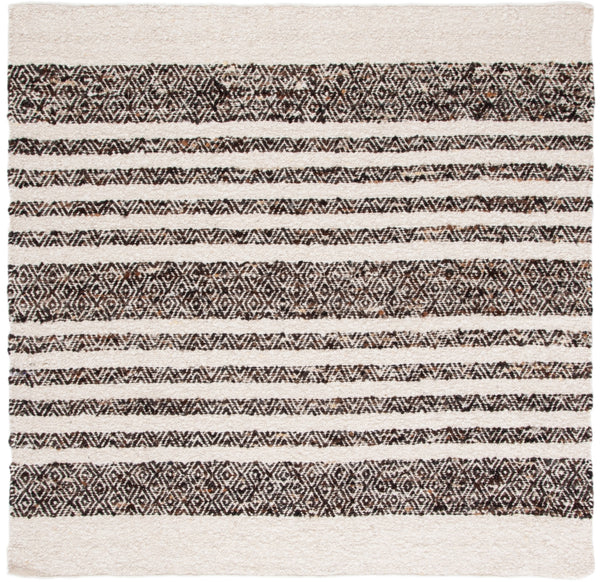 Natura 329 Hand Woven 90% Wool, 10% Cotton 0 Rug Black / Ivory 90% Wool, 10% Cotton NAT329Z-6SQ