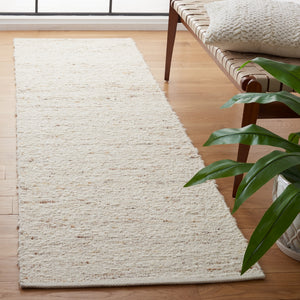 Natura 330 Hand Woven 90% Wool, 10% Cotton 0 Rug Ivory / Light Grey 90% Wool, 10% Cotton NAT330A-28