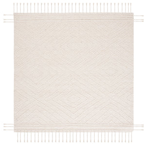 Natura 333 Hand Woven Pile Content: 100% Wool |  Overall Content: 90% Wool 10% Cotton 0 Rug Ivory / Black PILE CONTENT: 100% WOOL |  OVERALL CONTENT: 90% WOOL 10% COTTON NAT333A-6SQ