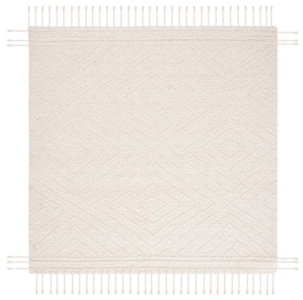 Natura 333 Hand Woven Pile Content: 100% Wool |  Overall Content: 90% Wool 10% Cotton 0 Rug Ivory / Black PILE CONTENT: 100% WOOL |  OVERALL CONTENT: 90% WOOL 10% COTTON NAT333A-6SQ