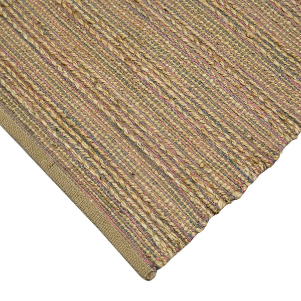 AMER Rugs Naturals NAT-4 Flat-Weave Striped Farmhouse Area Rug Pink 8' x 10'
