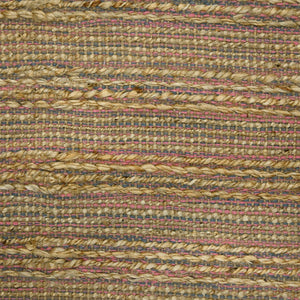 AMER Rugs Naturals NAT-4 Flat-Weave Striped Farmhouse Area Rug Pink 8' x 10'