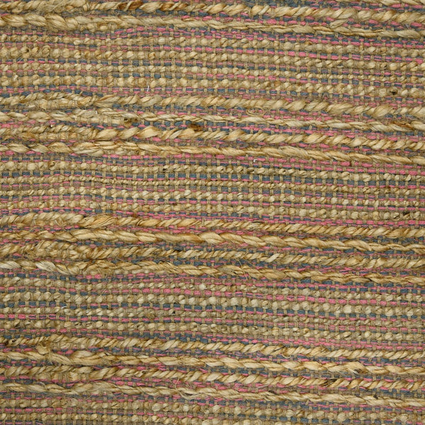 AMER Rugs Naturals NAT-4 Flat-Weave Striped Farmhouse Area Rug Pink 8' x 10'