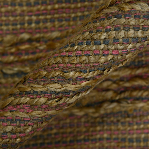 AMER Rugs Naturals NAT-4 Flat-Weave Striped Farmhouse Area Rug Pink 8' x 10'