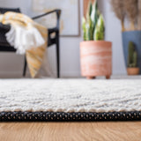 Safavieh Natura 475 Hand Woven 60% Wool, 40% Cotton Rug Ivory / Black 60% Wool, 40% Cotton NAT475A-8