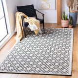 Safavieh Natura 475 Hand Woven 60% Wool, 40% Cotton Rug Ivory / Black 60% Wool, 40% Cotton NAT475A-8