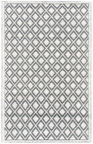 Safavieh Natura 475 Hand Woven 60% Wool, 40% Cotton Rug Ivory / Black 60% Wool, 40% Cotton NAT475A-8