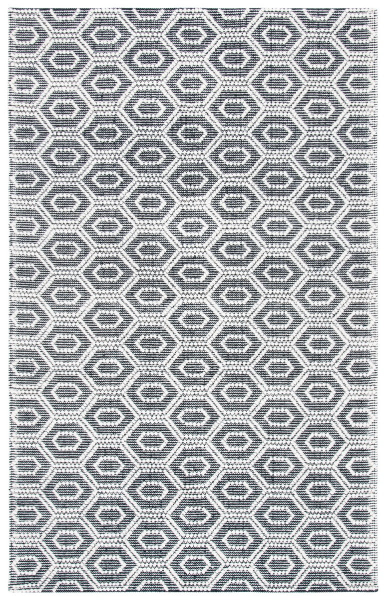 Natura 476 Bohemian Hand Woven 60% Wool, 40% Cotton Rug Ivory / Black