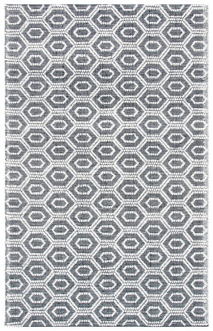 Natura 476 Bohemian Hand Woven 60% Wool, 40% Cotton Rug Ivory / Black