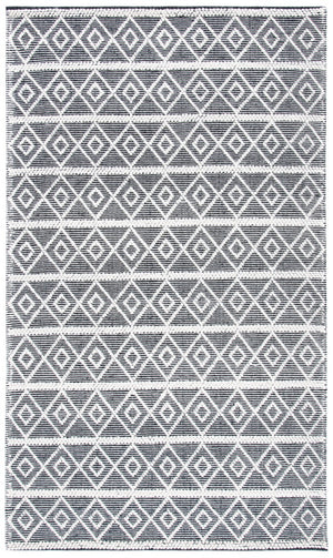 Natura 477 Bohemian Hand Woven 60% Wool, 40% Cotton Rug Ivory / Black