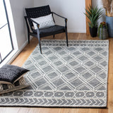 Safavieh Natura 478 Hand Woven 60% Wool, 40% Cotton Rug Ivory / Black 60% Wool, 40% Cotton NAT478A-4