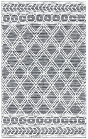 Safavieh Natura 478 Hand Woven 60% Wool, 40% Cotton Rug Ivory / Black 60% Wool, 40% Cotton NAT478A-4